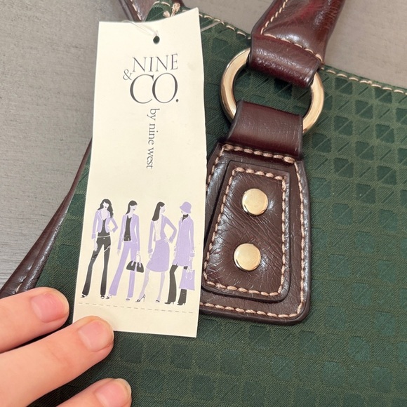 Nine & Co. Green and Brown Shoulder Bag - Picture 3 of 3